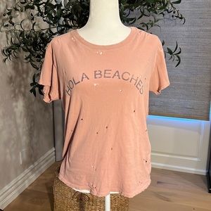 Junk Food Hola Beaches Distressed Tee